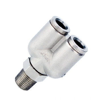 China MPX Series Y Type Male Thread Metal Pneumatic Quick Tube Fitting